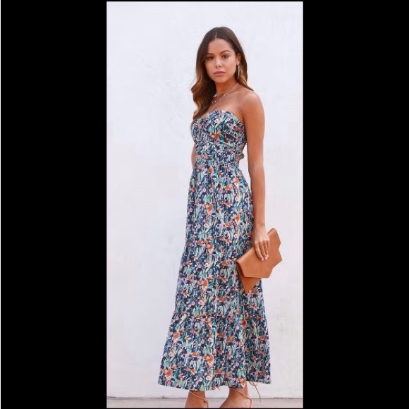 Lush strapless floral maxi dress - Picture 5 of 8